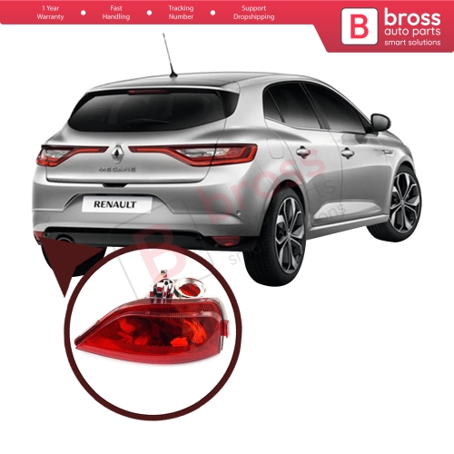 Rear Fog End Light Lamp Lens 265852501R Left for Renault Megane MK4 HB