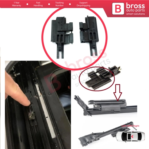 Sunroof Slider Guide Rail Left Right Bracket Clips for BMW 5 Series E39 1996-2003 4/5 Door X5 E53 2000-2006 811694522 811694523 
