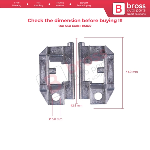 Sunroof Slider Left and Right Brackets for Peugeot 206