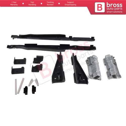 Panoramic Roof Sunroof Runner Slider Repair 16 Pcs Set 54138408062 for BMW 5 E39 X3 E83 X5 E53 E70