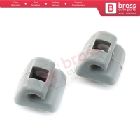 2 Pieces Sunvisor Sunshade Retainer for Mercedes E Class W123 W124 W126 W140 W201 Gray Color