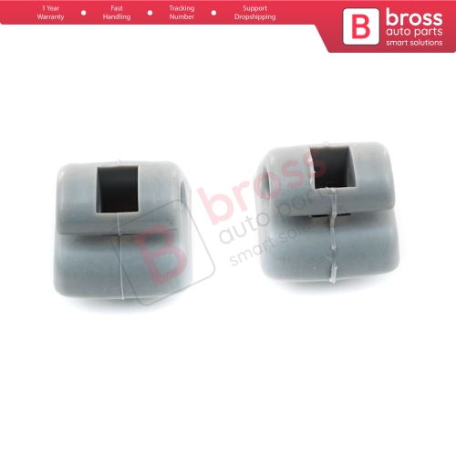 2 Pieces Sunvisor Sunshade Retainer for Mercedes E Class W123 W124 W126 W140 W201 Gray Color