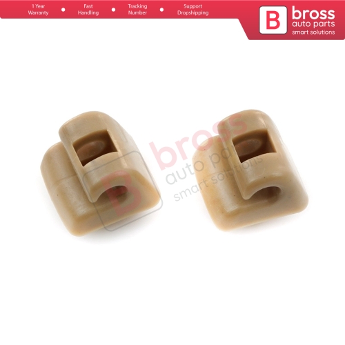 2 Pieces Sunvisor Sunshade Retainer for Mercedes E Class W123 W124 W126 W140 W201 Tan Color