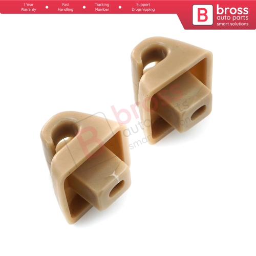 2 Pieces Sunvisor Sunshade Retainer for Mercedes E Class W123 W124 W126 W140 W201 Tan Color