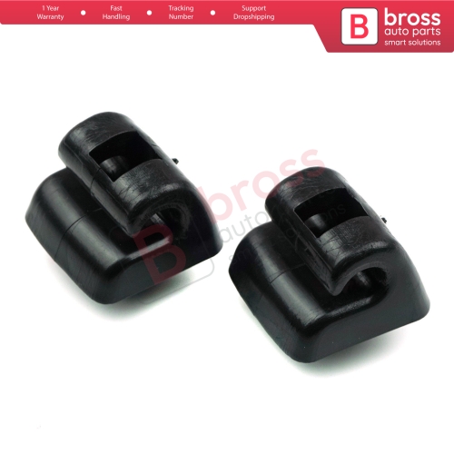 2 Pieces Sunvisor Sunshade Retainer for Mercedes E Class W123 W124 W126 W140 W201 Black Color