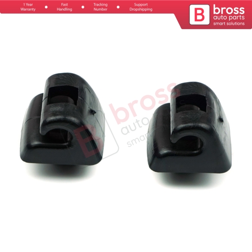 2 Pieces Sunvisor Sunshade Retainer for Mercedes E Class W123 W124 W126 W140 W201 Black Color