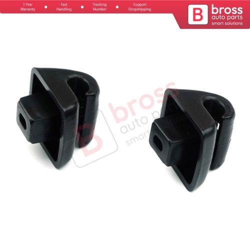 2 Pieces Sunvisor Sunshade Retainer for Mercedes E Class W123 W124 W126 W140 W201 Black Color