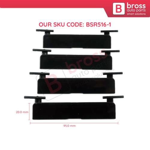 4 Pieces Panoramic Roof Rack Port Cover Trim 20469071829040 for Mercedes C Class W204 2007-2014 95*20 mm