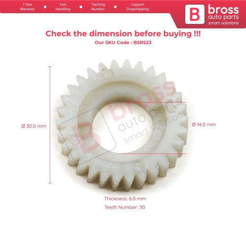 Sunroof Motor Repair Gear for Honda Nissan 30 Teeth