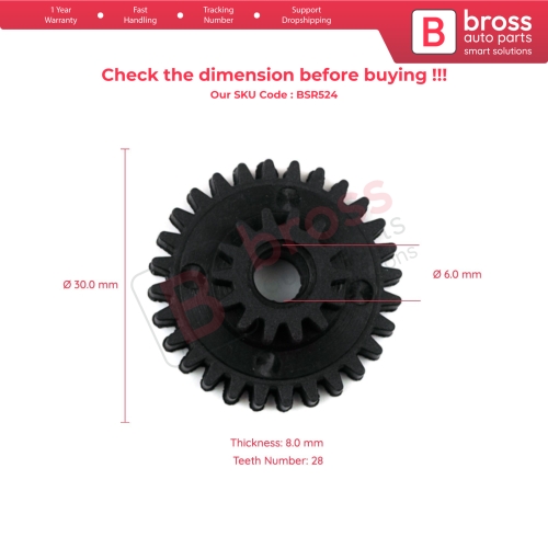 Sunroof Rail Repair Gear for Land Rover Freelander 1 28 Teeth