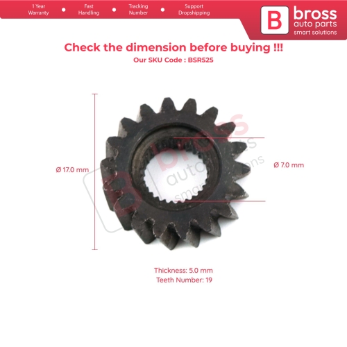Sunroof Motor Repair Hardened Steel Gear for Land Rover Freelander 1 18 Teeth