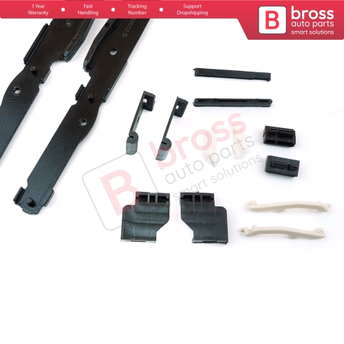 Panoramic Roof Sunroof Runner Slider Repair 12 Pcs Set 54138408062 for BMW 5 E39 X3 E83 X5 E53 E70