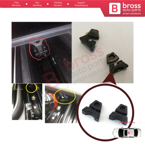 2 Pieces Sunroof Rail Frame Glass Slider Guide Repair Bracket for Mercedes CLA A C E Class W176 W177 W205 C207 C117