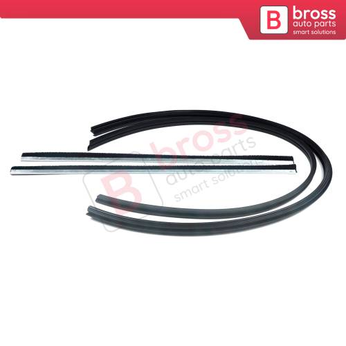 Bross Auto Parts - BSR534 Sunroof Seal Brush Gasket Metal Rubber Set  1087820098 1157820198 1087820198 for Mercedes W123 W126