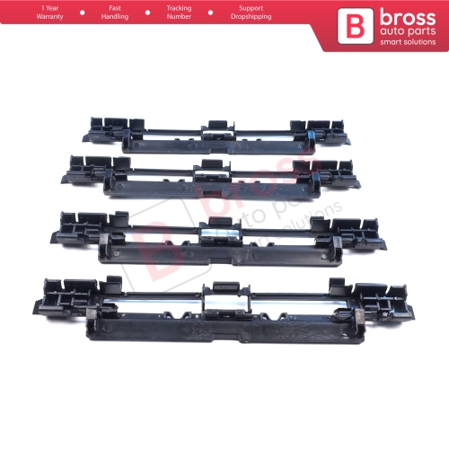 4 Pieces Roof Rail Trim Strip Carrier Cover Rack Plug Lid for Vauxhall Opel Astra H 2004-2014 Zafira B 2005-2015 5187877 5187878 