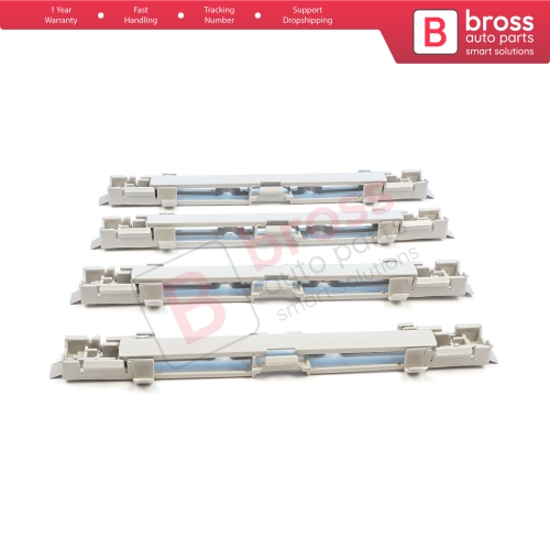 4 Pieces Roof Rail Trim Strip Carrier Cover Rack Plug Lid Beige for Vauxhall Opel Astra H 2004-2014 Zafira B 2005-2015 5187877 5187878