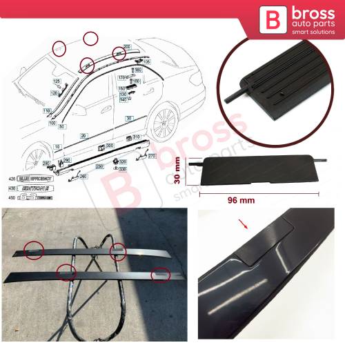 Roof Rack Port Cover Trim 2126902882 for Mercedes E Class W212 S212 96 mm*30 mm
