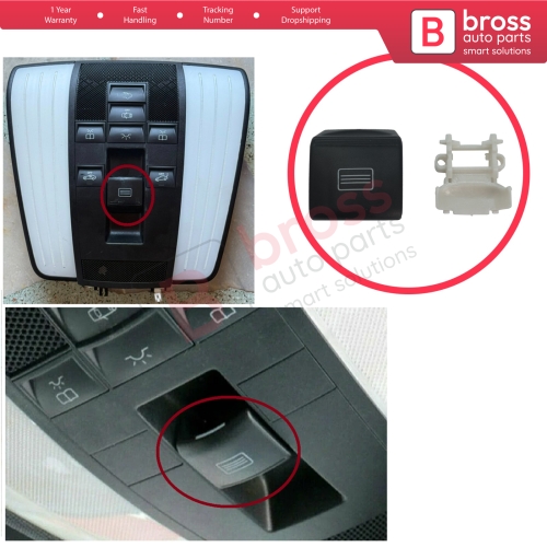 Sunroof Switch Button Cover BLACK for Mercedes W204 S204 C204 X204 X218 C218 C207 A207 W212 S212 W221