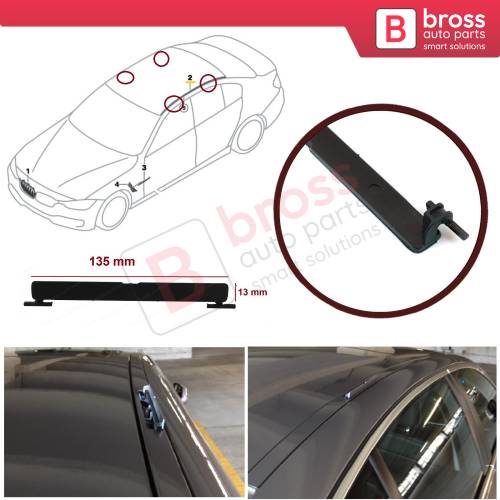 Roof Rack Port Cover Trim 51137274739 for BMW 5 F10 F11 135*13 mm