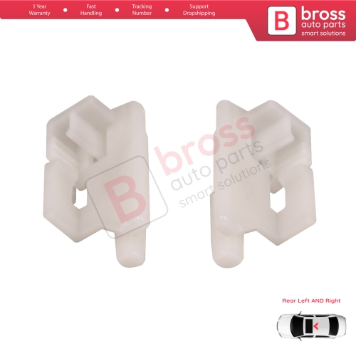 Sunroof Panoramic Roof Rear Curtain Stopper Repair Clips Bracket Left and Right Set 50006-393 for Hyundai I30