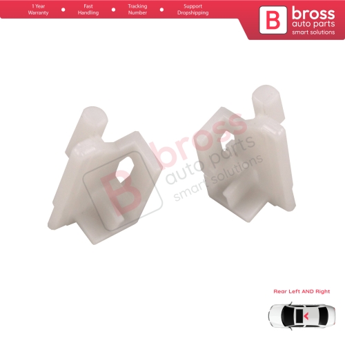 Sunroof Panoramic Roof Rear Curtain Stopper Repair Clips Bracket Left and Right Set 50006-393 for Hyundai I30