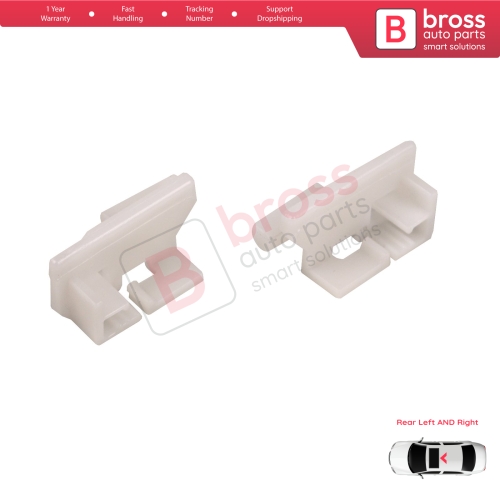 Sunroof Panoramic Roof Rear Curtain Stopper Repair Clips Bracket Left and Right Set 50006-393 for Hyundai I30