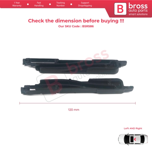 2 Pieces Sunroof Sliding Roof Slider Lifter Repair Set 120 mm for Renault Clio MK2 II X65 BB CB SB 1998-2016