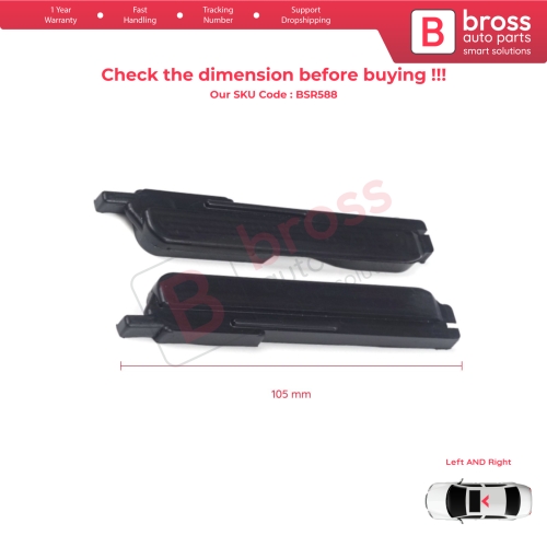 2 Pieces Sunroof Sliding Roof Slider Lifter Repair Set 105 mm for Renault Clio MK2 II X65 BB CB SB 1998-2016
