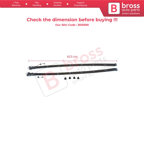 Panoramic Sliding Roof Sunroof Rail Frame Glass Slider Guide Repair Set for Mercedes CLA GLA Class A180 Lenght 62.5 cm