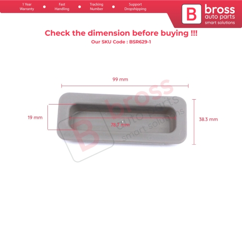 Sunroof Cover Shade Sunshade Inster Handle Dark Gray 54137134542 for BMW E46 E39
