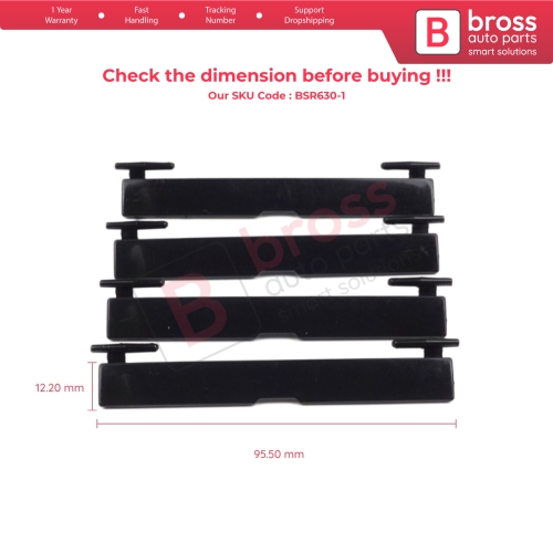 4 Pieces Roof Flap Rack Port Cover Trim A2136900182 for Mercedes E W213 S213 95*12 mm