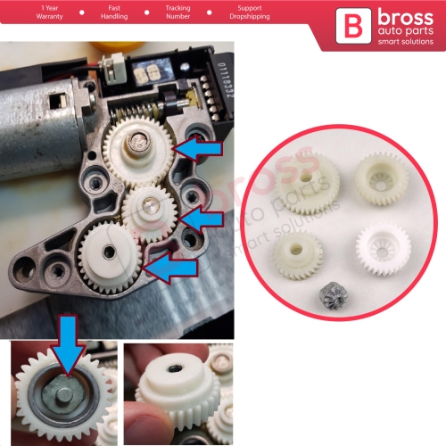 Sunroof Motor Gear Set for Citroen C3 FC Toyota Avensis T22 Corona T21 Zafira A Porsche 911 Mercedes W163 C208 A208 Nissan Primera P12 Altima L31