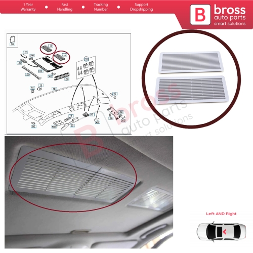 Sunroof Curtain Grille Vent Screen Cover Set A2117840644 for Mercedes W202 W203 W208 W209 W210 W211 W215 W219 W220 W240 W140