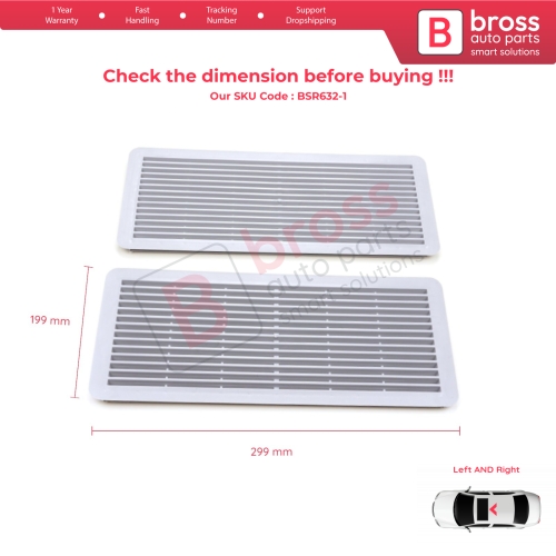 Sunroof Grille Vent Screen Cover Set A2117840644 for Mercedes W203 W208 W209 W210 W211 W215 W219 W220 W240