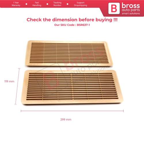 2 Pieces Sunroof Curtain Grille Vent Screen Cover Beige A2117840644 for Mercedes W202 W203 W208 W209 W210 W211 W215 W219 W220 W240 W140