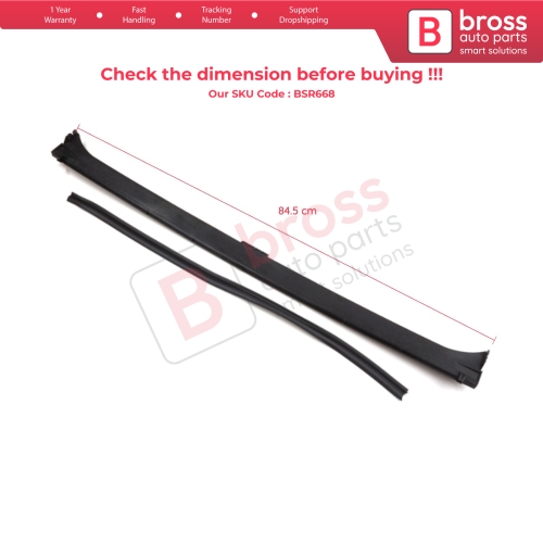 Sunroof Rain Gutter Drip Moulding for BMW 5 Series E39 1996-2003 X5 E53 2000-2006 54128203811
