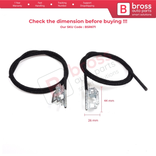 Sunroof Sliding Roof Glass Lifter Pull Cable Set Left Right for Peugeot 206 206+ 207 842461