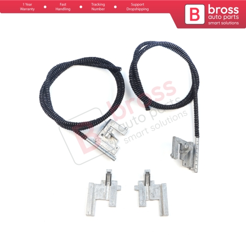 Electric Sunroof Repair Track Drive Pull Bowden Cables Left and Right With Metal Mounting Bracket Hinges for Renault Clio MK2 1998-2012