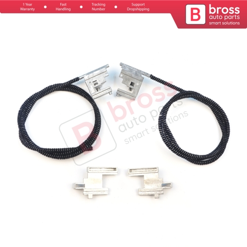 Electric Sunroof Repair Track Drive Pull Bowden Cables Left and Right With Metal Mounting Bracket Hinges for Renault Clio MK2 1998-2012