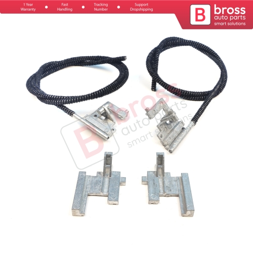 Electric Sunroof Repair Track Drive Pull Bowden Cables Left and Right With Metal Mounting Bracket Hinges for Renault Clio MK2 1998-2012