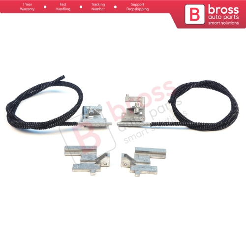 Electric Sunroof Repair Track Drive Pull Bowden Cables Left and Right With Metal Mounting Bracket Hinges for Renault Clio MK2 1998-2012
