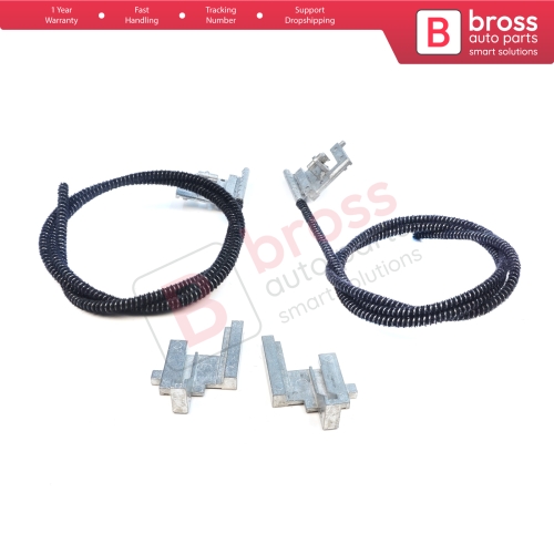 Electric Sunroof Repair Track Drive Pull Bowden Cables Left and Right With Metal Mounting Bracket Hinges for Renault Clio MK2 1998-2012