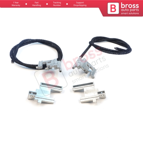 Electric Sunroof Repair Track Drive Pull Bowden Cables Left and Right With Metal Mounting Bracket Hinges for Renault Clio MK2 1998-2012