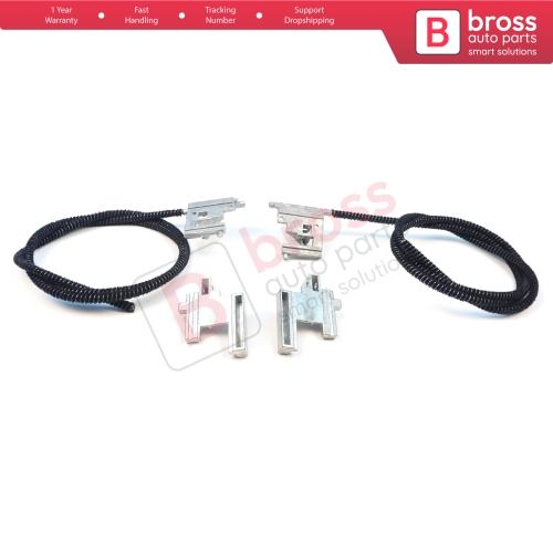 Electric Sunroof Repair Track Drive Pull Bowden Cables Left and Right With Metal Mounting Bracket Hinges for Renault Clio MK2 1998-2012