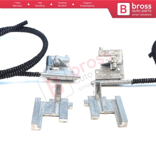 Electric Sunroof Repair Track Drive Pull Bowden Cables Left and Right With Metal Mounting Bracket Hinges for Renault Clio MK2 1998-2012
