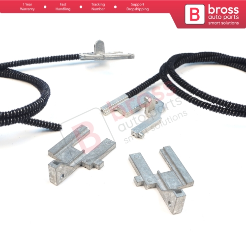 Electric Sunroof Repair Track Drive Pull Bowden Cables Left and Right With Metal Mounting Bracket Hinges for Renault Megane MK1 Scenic MK1