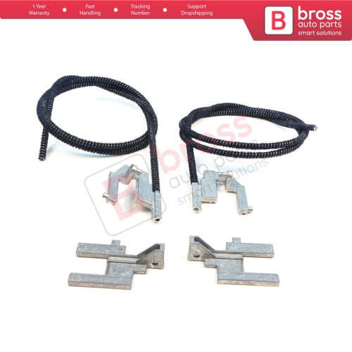 Electric Sunroof Repair Track Drive Pull Bowden Cables Left and Right With Metal Mounting Bracket Hinges for Renault Megane MK1 Scenic MK1