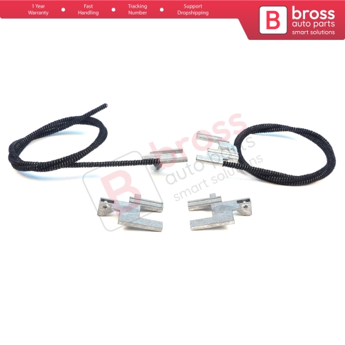 Electric Sunroof Repair Track Drive Pull Bowden Cables Left and Right With Metal Mounting Bracket Hinges for Renault Megane MK1 Scenic MK1