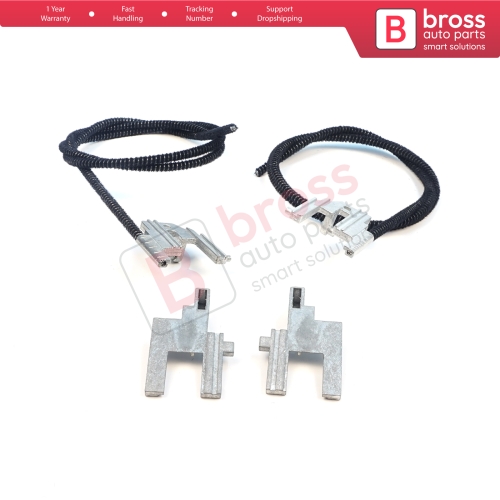 Electric Sunroof Repair Track Drive Pull Bowden Cables Left and Right With Metal Mounting Bracket Hinges for Renault Megane MK1 Scenic MK1