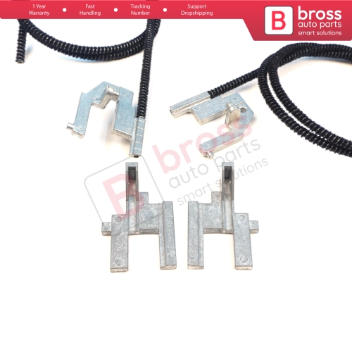 Electric Sunroof Repair Track Drive Pull Bowden Cables Left and Right With Metal Mounting Bracket Hinges for Renault Megane MK1 Scenic MK1